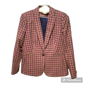 {J.Crew} By Moon Plaid Wool Blazer